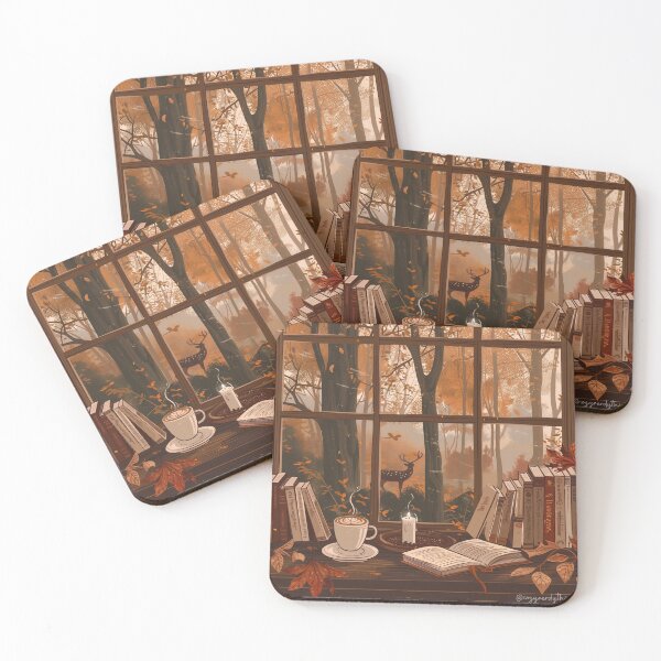Item preview, Coffee, Books, Autumn designed and sold by Cozy Nerdy Things.