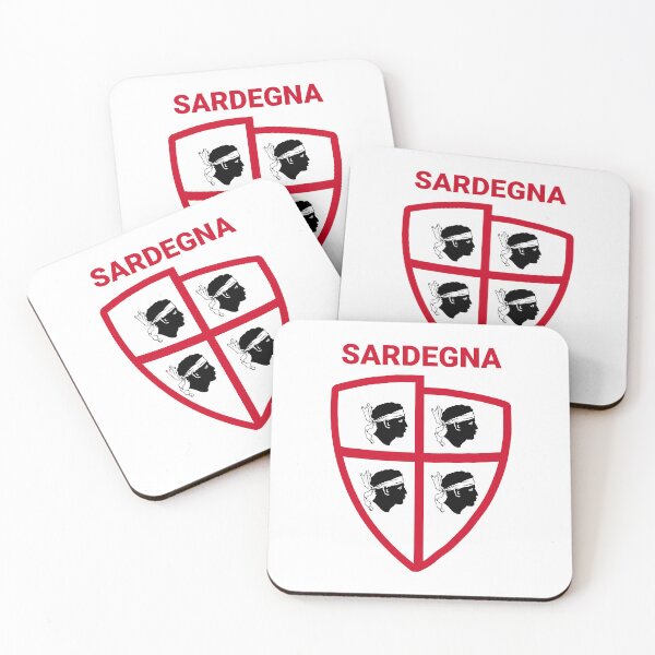 Item preview, Sardegna Bandiera Sarda - Sardinia flag - 4 Mori shield  designed and sold by miskaralise.