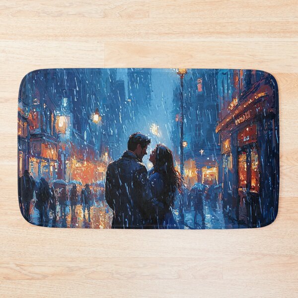 Item preview, Shree 420 style couple in the rain - love in the air designed and sold by UmagineArts.
