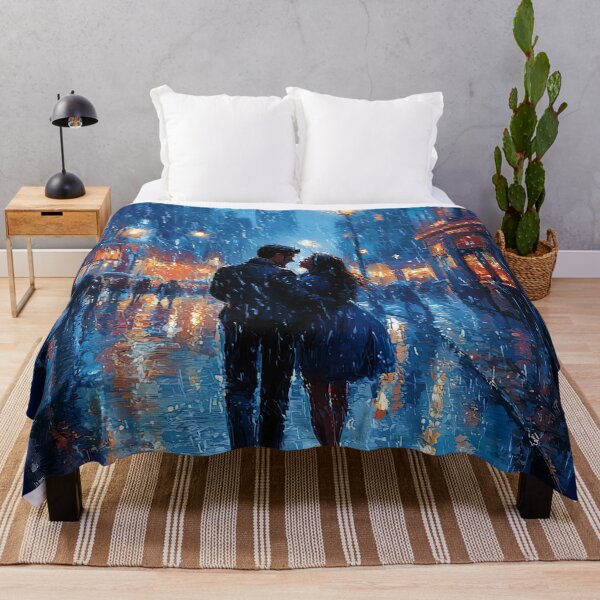 Item preview, Shree 420 style couple in the rain - love in the air designed and sold by UmagineArts.