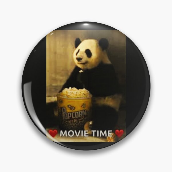 Item preview, Panda Eats popcorn - Popcorn Meme - Perfect for Movie Lovers and Snack Enthusiasts designed and sold by Earth Nature Creations.