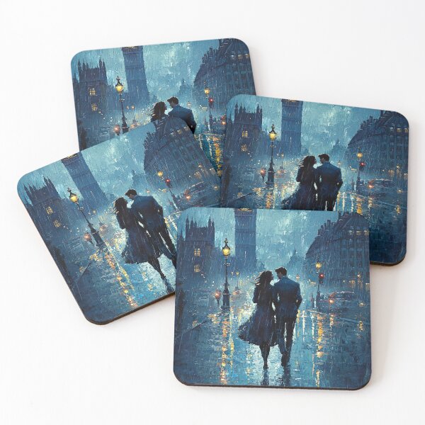 Item preview, Shree 420 style couple in the rain designed and sold by UmagineArts.