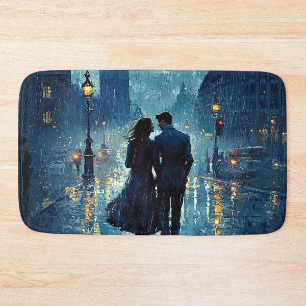 Item preview, Shree 420 style couple in the rain designed and sold by UmagineArts.