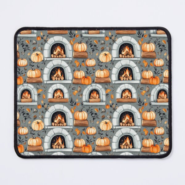 Item preview, Cozy Atmosphere with Pumpkins and Fireplace designed and sold by MidArtForge.