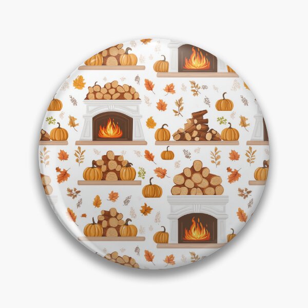Item preview, Cozy Atmosphere with Pumpkins and Fireplace designed and sold by MidArtForge.