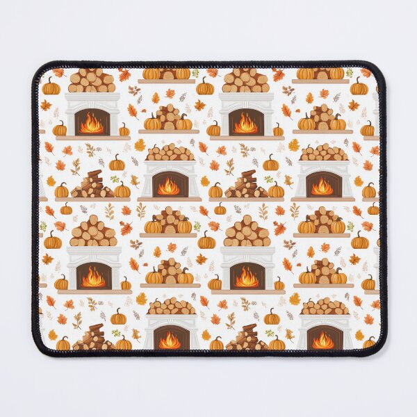 Item preview, Cozy Atmosphere with Pumpkins and Fireplace designed and sold by MidArtForge.