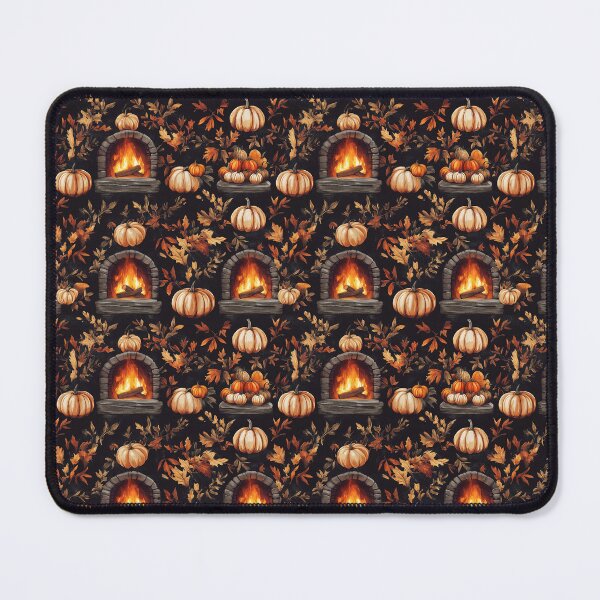 Item preview, Cozy Atmosphere with Pumpkins and Fireplace designed and sold by MidArtForge.