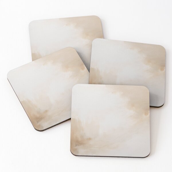 Item preview, White Canvas Texture with Beige Brush Strokes designed and sold by Have Mercy.