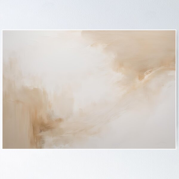 Item preview, White Canvas Texture with Beige Brush Strokes designed and sold by Have Mercy.