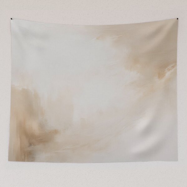 Item preview, White Canvas Texture with Beige Brush Strokes designed and sold by Have Mercy.