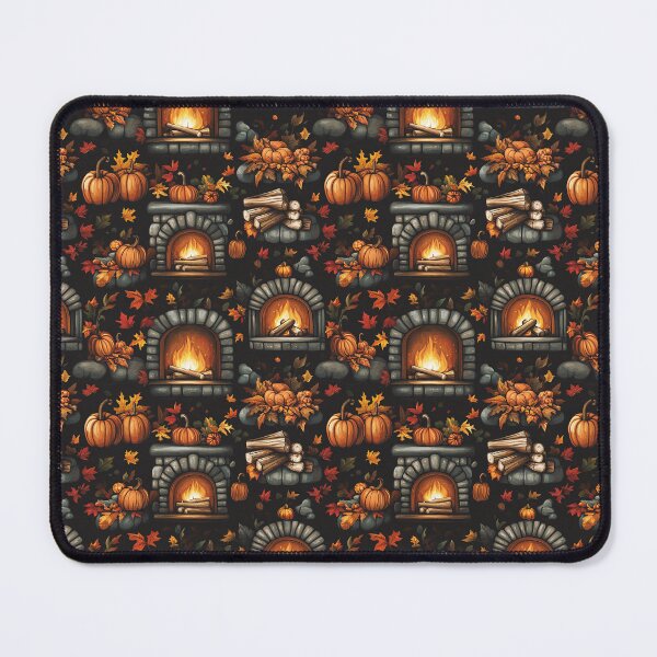 Item preview, Cozy Atmosphere with Pumpkins and Fireplace designed and sold by MidArtForge.