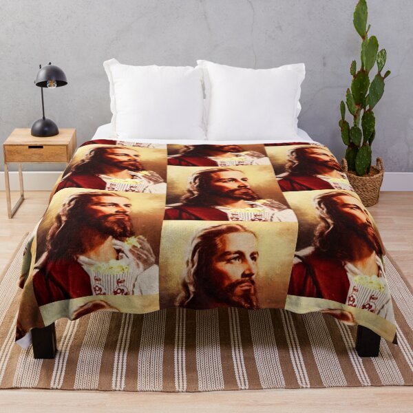 Item preview, Jesus Eats popcorn - Popcorn Meme - Perfect for Movie Lovers and Snack Enthusiasts designed and sold by Earth Nature Creations.
