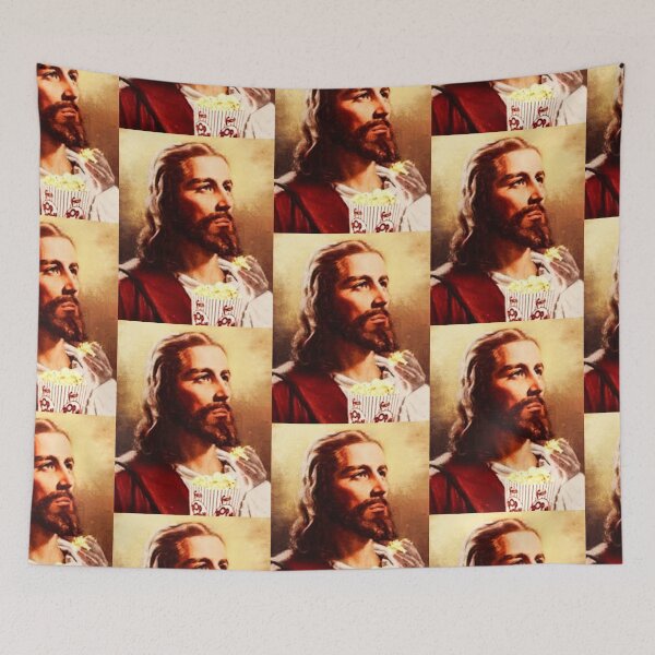 Item preview, Jesus Eats popcorn - Popcorn Meme - Perfect for Movie Lovers and Snack Enthusiasts designed and sold by Earth Nature Creations.
