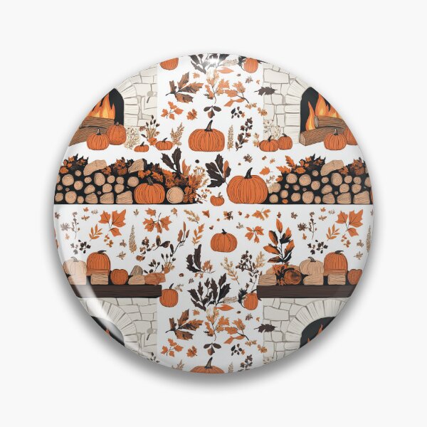 Item preview, Cozy Atmosphere with Pumpkins and Fireplace designed and sold by MidArtForge.