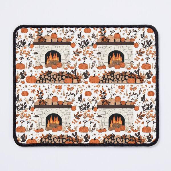 Item preview, Cozy Atmosphere with Pumpkins and Fireplace designed and sold by MidArtForge.