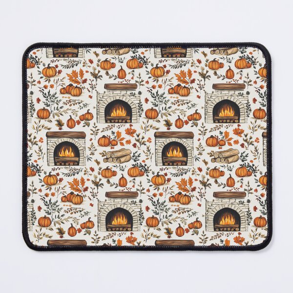Item preview, Cozy Atmosphere with Pumpkins and Fireplace designed and sold by MidArtForge.