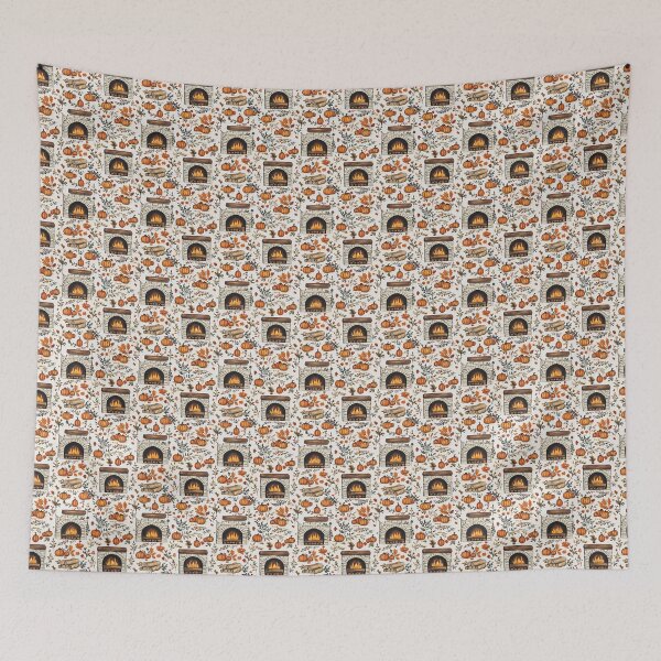 Item preview, Cozy Atmosphere with Pumpkins and Fireplace designed and sold by MidArtForge.