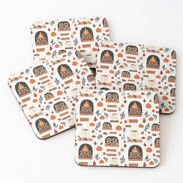 Item preview, Cozy Atmosphere with Pumpkins and Fireplace designed and sold by MidArtForge.