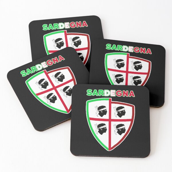 Item preview, Sardegna - Sardinia flag - 4 mori shield with Italy Flag designed and sold by miskaralise.