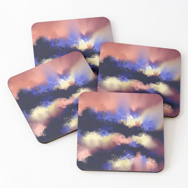 Item preview, Mysterious Ways - Blue Purple Pink Yellow Abstract designed and sold by Joey Santiago.
