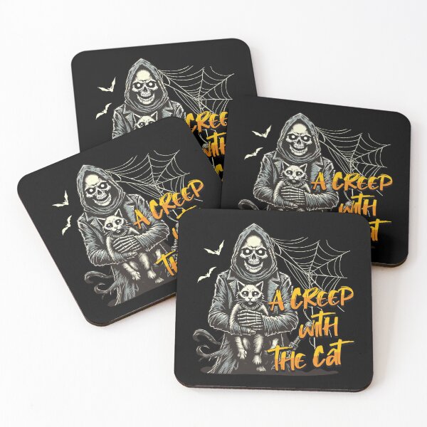 Item preview, Halloween Katzen Design: A Creep with the Cat designed and sold by LuminOrb.