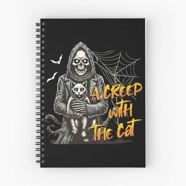 Item preview, Halloween Katzen Design: A Creep with the Cat designed and sold by LuminOrb.