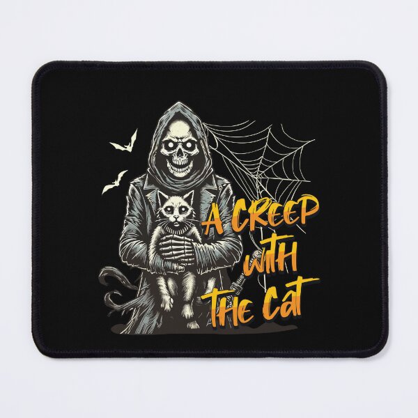 Item preview, Halloween Katzen Design: A Creep with the Cat designed and sold by LuminOrb.