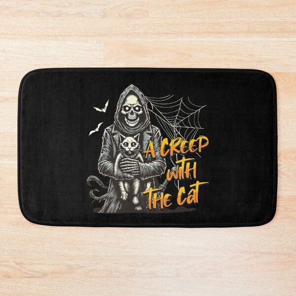 Item preview, Halloween Katzen Design: A Creep with the Cat designed and sold by LuminOrb.