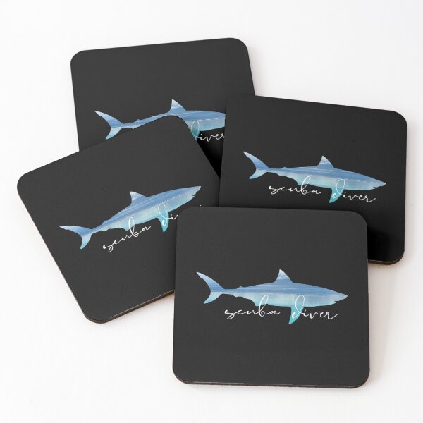 Item preview, Shark with ocean image, scuba diver, all profit supports ocean conservation  designed and sold by seekingclarity.
