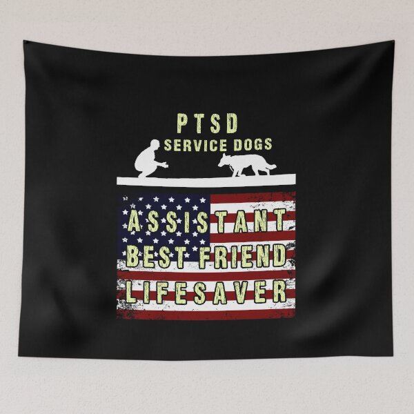 Item preview, PTSD Awareness Service Dogs Veteran Soldier designed and sold by Basti09.
