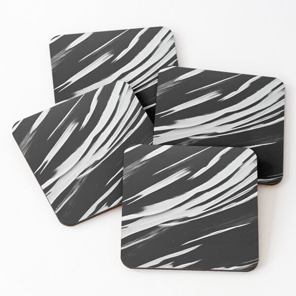 Item preview, Imperfect White Brush Strokes on Matte Black designed and sold by Have Mercy.