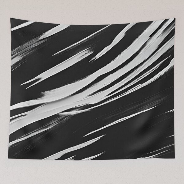 Item preview, Imperfect White Brush Strokes on Matte Black designed and sold by Have Mercy.