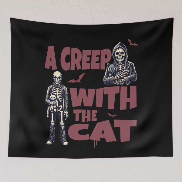 Item preview, A Creep With The Cat Halloween Vibes designed and sold by LuminOrb.