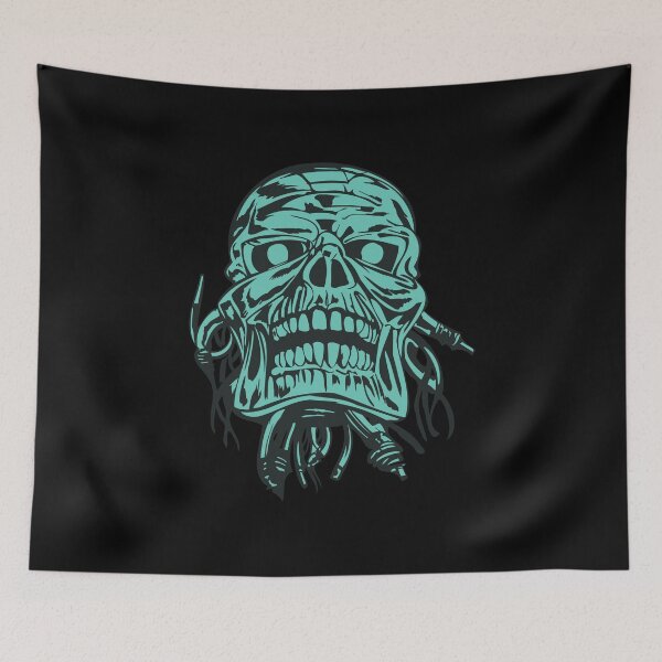 Item preview, Skull drawing light blue designed and sold by pracovniakejzi.