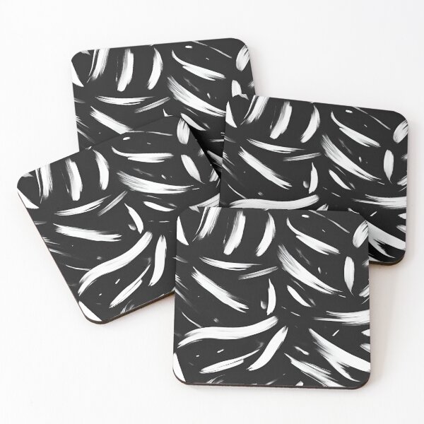 Item preview, Imperfect White Brush Strokes on Matte Black designed and sold by Have Mercy.