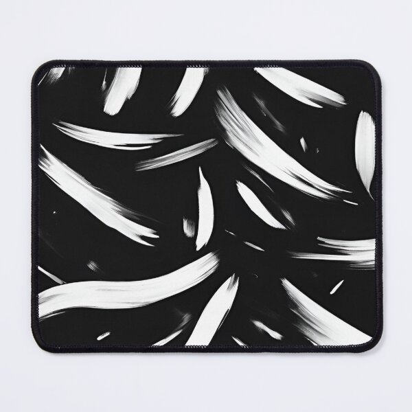 Item preview, Imperfect White Brush Strokes on Matte Black designed and sold by Have Mercy.