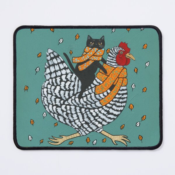 Item preview, Autumn Chicken Ride Cat designed and sold by KilkennyCat Art.