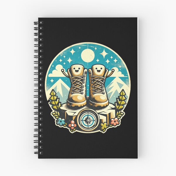 Item preview, Happy Hiking Adventure: Boots and Compass Design designed and sold by Taans-Creation.