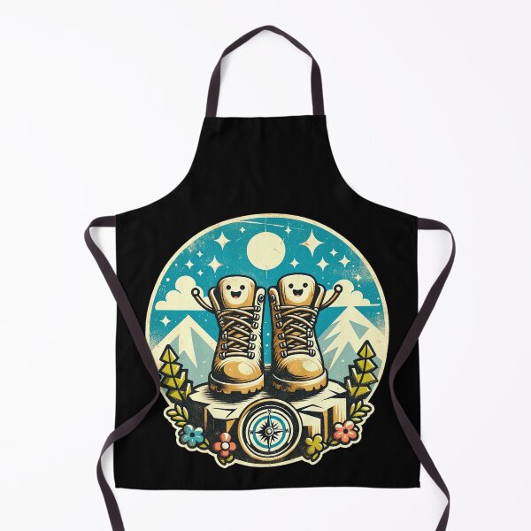 Item preview, Happy Hiking Adventure: Boots and Compass Design designed and sold by Taans-Creation.