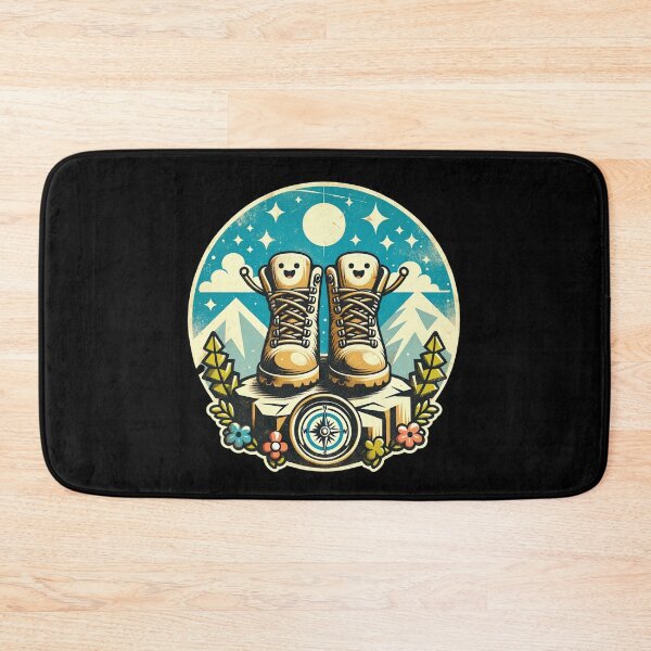 Item preview, Happy Hiking Adventure: Boots and Compass Design designed and sold by Taans-Creation.