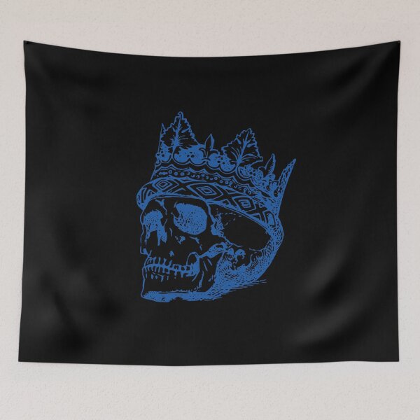 Item preview, Blue skull with crown designed and sold by pracovniakejzi.