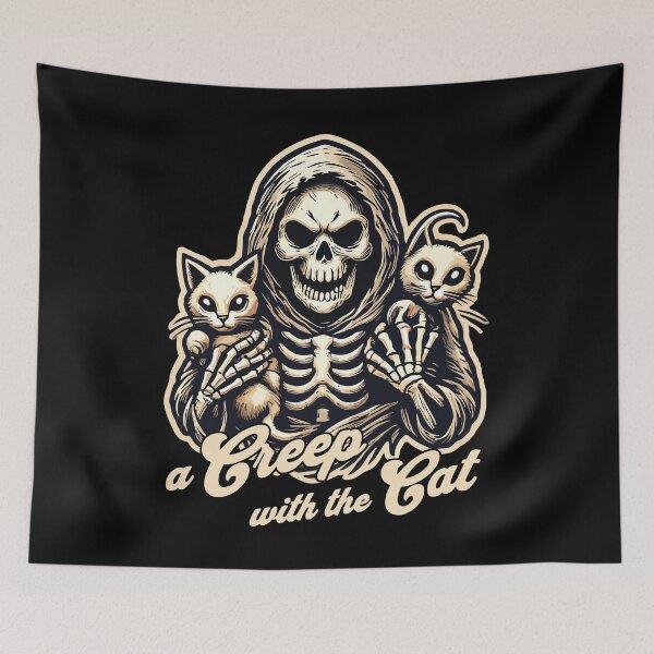 Item preview, Halloween: A Creep with the Cat Vibe designed and sold by LuminOrb.