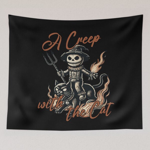 Item preview, A Creep With The Cat Halloween Magic designed and sold by LuminOrb.