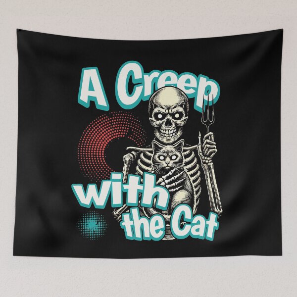 Item preview, A Creep With The Cat Halloween Fun designed and sold by LuminOrb.