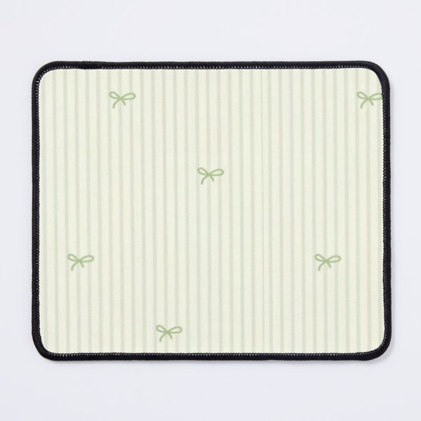 Item preview, Green bows and stripes pattern designed and sold by Pixiedrop.
