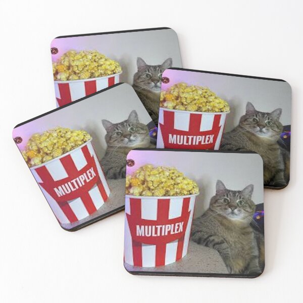 Item preview, Cat Eats popcorn - Popcorn Meme - Perfect for Movie Lovers and Snack Enthusiasts designed and sold by Earth Nature Creations.