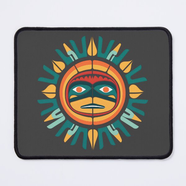 Item preview, Inuit Sun style native art of a Warrior Sun. designed and sold by blackdogshop.