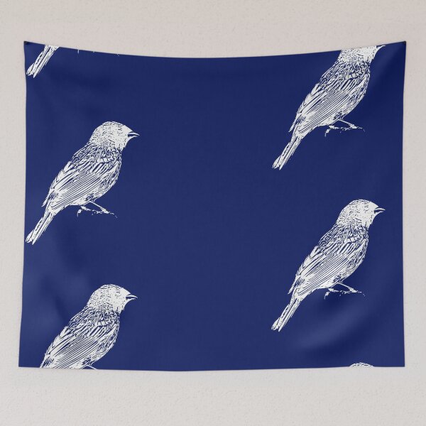 Item preview, Indigo Bunting White Design  designed and sold by designsasstultd.