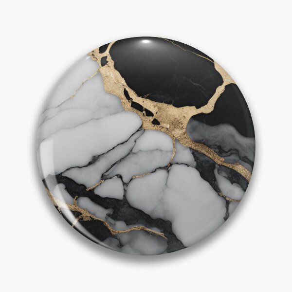 Item preview, Cracked Black and White Marble with Gold Accents designed and sold by Have Mercy.