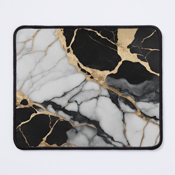 Item preview, Cracked Black and White Marble with Gold Accents designed and sold by Have Mercy.